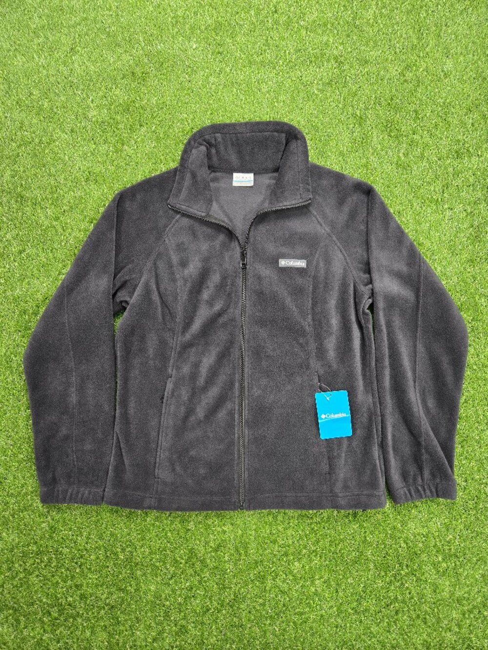 Columbia Fleece Jacket Womens Large Gray Full Zip Benton Springs New NWT